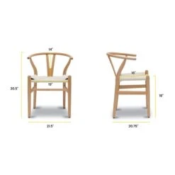 Poly And Bark Weave Chairs - Solid Wood Frame (Set Of 2) 35 Poly And Bark Weave Chairs - Solid Wood Frame (Set Of 2) -Poly and Bark Poly and Bark Weave Chairs Solid Wood Frame 28Set of 229 15