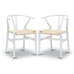 Poly And Bark Weave Chairs - Solid Wood Frame (Set Of 2) 23 Poly And Bark Weave Chairs - Solid Wood Frame (Set Of 2) -Poly and Bark Poly and Bark Weave Chairs Solid Wood Frame 28Set of 229 3