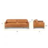 Poly And Bark Zyon Sofa In Cognac Tan