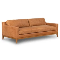 Poly And Bark Zyon Sofa In Cognac Tan -Poly and Bark Poly and Bark Zyon Sofa in Cognac Tan 2