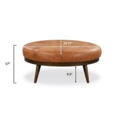 Poly And Bark Gio Ottoman - Genuine Italian Leather 38 Poly And Bark Gio Ottoman - Genuine Italian Leather -Poly and Bark Strick 26 Bolton Imre Round Leather Ottoman 14