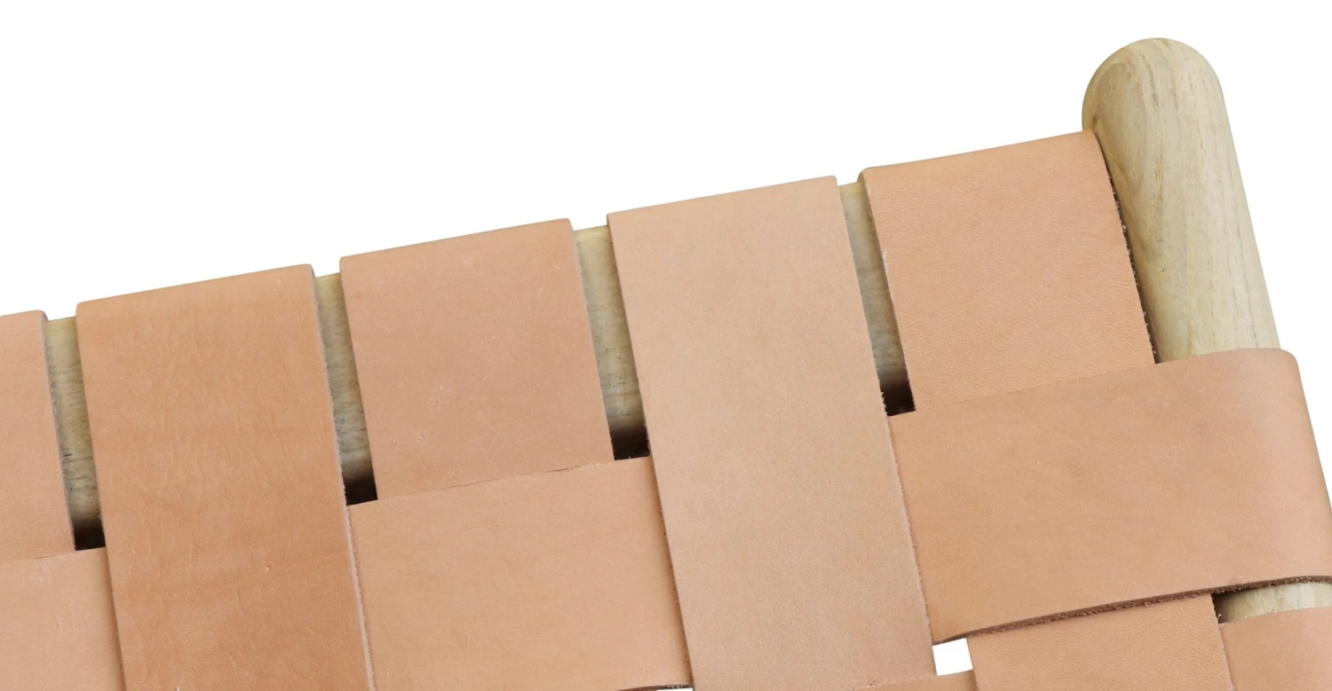 Banda Teak & Leather Bench 7 Banda Teak & Leather Bench - Image 7