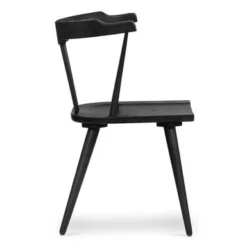 Poly And Bark Enzo Solid Oak Wood Dining Chair - Black -Poly and Bark a3491918 391f 49bb b587 388b8afc5821