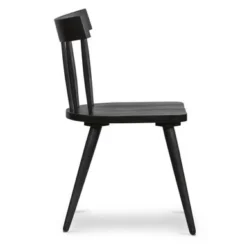 Poly And Bark Hava, Solid Wood Spindle-Back Windsor, Dining Chair - Black -Poly and Bark b4e7f6bf 7edb 4113 9627 966c1a7fd9b5