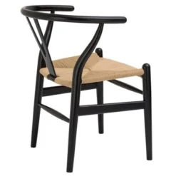 Poly And Bark Weave Chair - Solid Wood Frame (Black) - Single - Black - Short -Poly and Bark df24e0fb 34d4 4a88 a9a0 2ffc4506c113