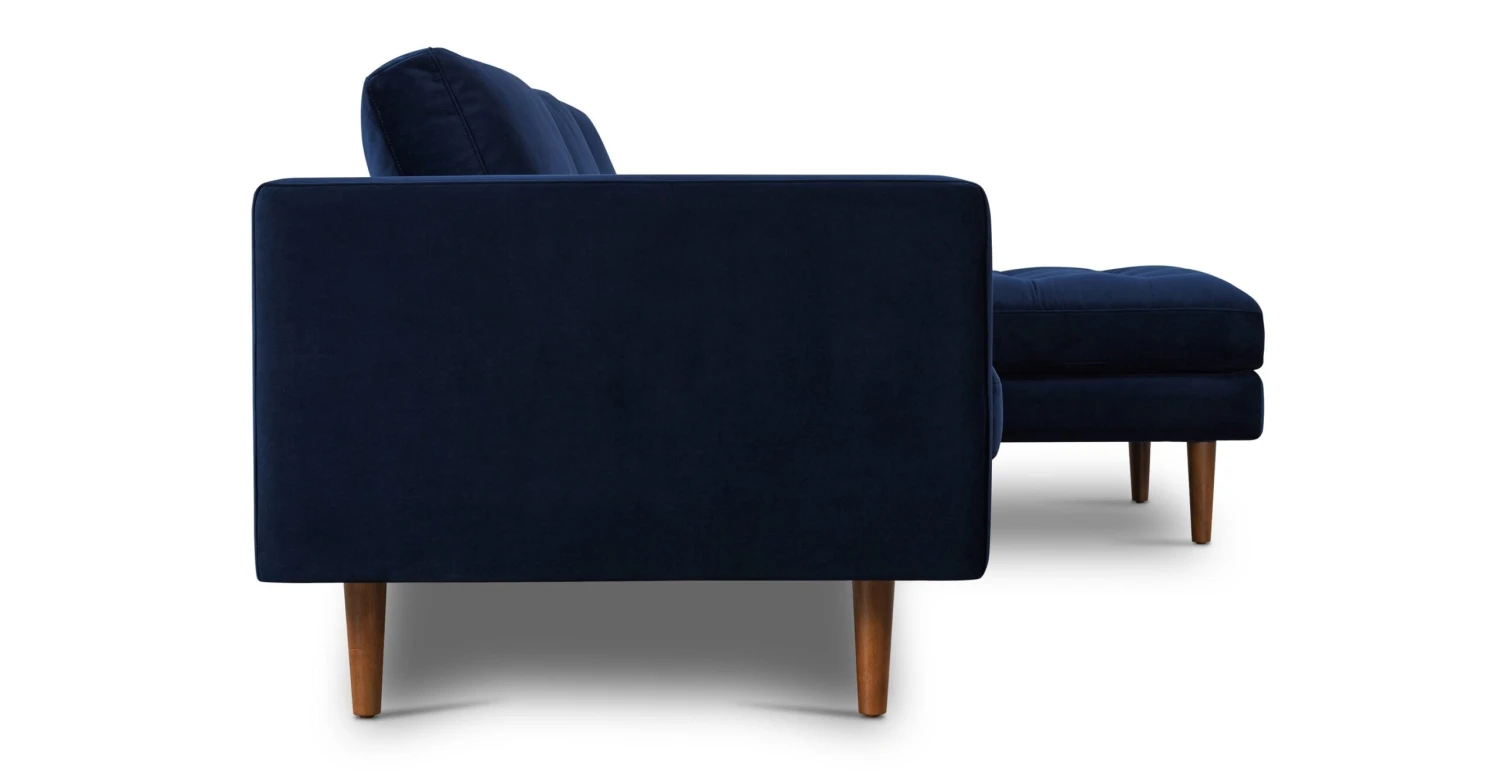 Napa Velvet Right-Facing Sectional Sofa 4 Napa Velvet Right-Facing Sectional Sofa - Image 4