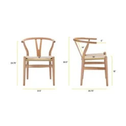 Poly And Bark Weave Chairs - Solid Wood Frame (Set Of 2) - Walnut -Poly and Bark f7d19934 6ff9 4d82 aef4 2cba61529aaf