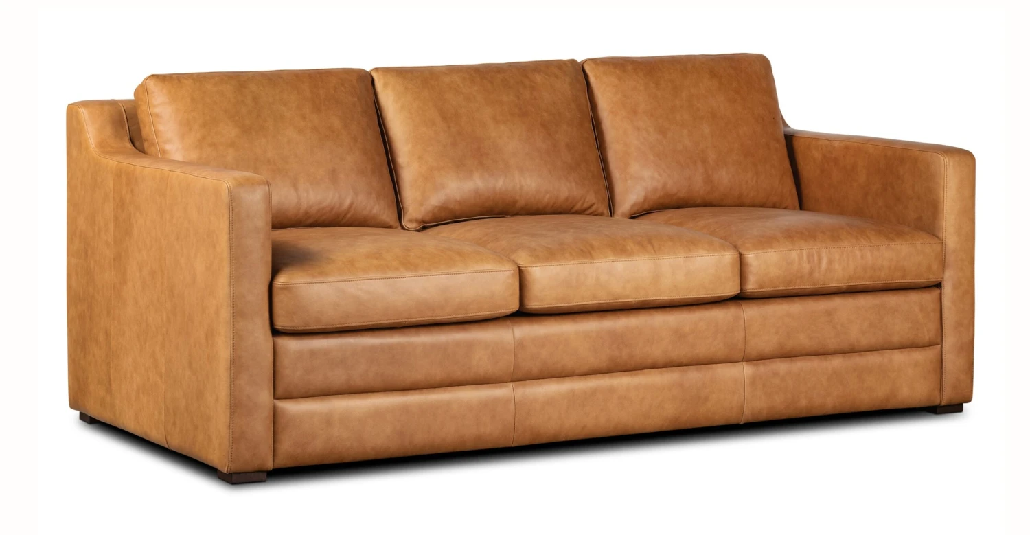 Sorrento Leather Pull-Out Convertible Sleeper Sofa 2 Sorrento Leather Pull-Out Convertible Sleeper Sofa - Image 2