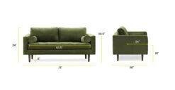 Napa 72" Velvet Apartment Sofa 31 Napa 72" Velvet Apartment Sofa -Poly and Bark ucm4Y5SY9Zeu2hIKGO6Vco6qs5yVVyV01QFRIy8Tos4
