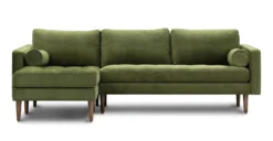 Napa Velvet Left-Facing Sectional Sofa