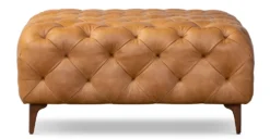 Turin Ottoman With Wood Legs